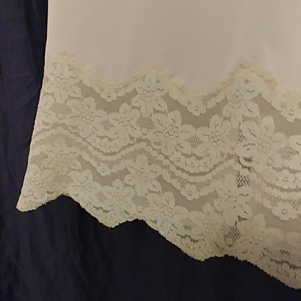 Vtg 60s 70s Gilead Peach Nylon + Lace Nightie - Picture 3 of 8